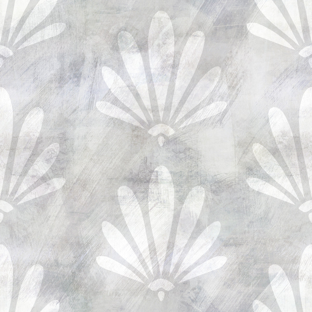 Minimalist Fan Pattern in Grey Wallpaper⁠