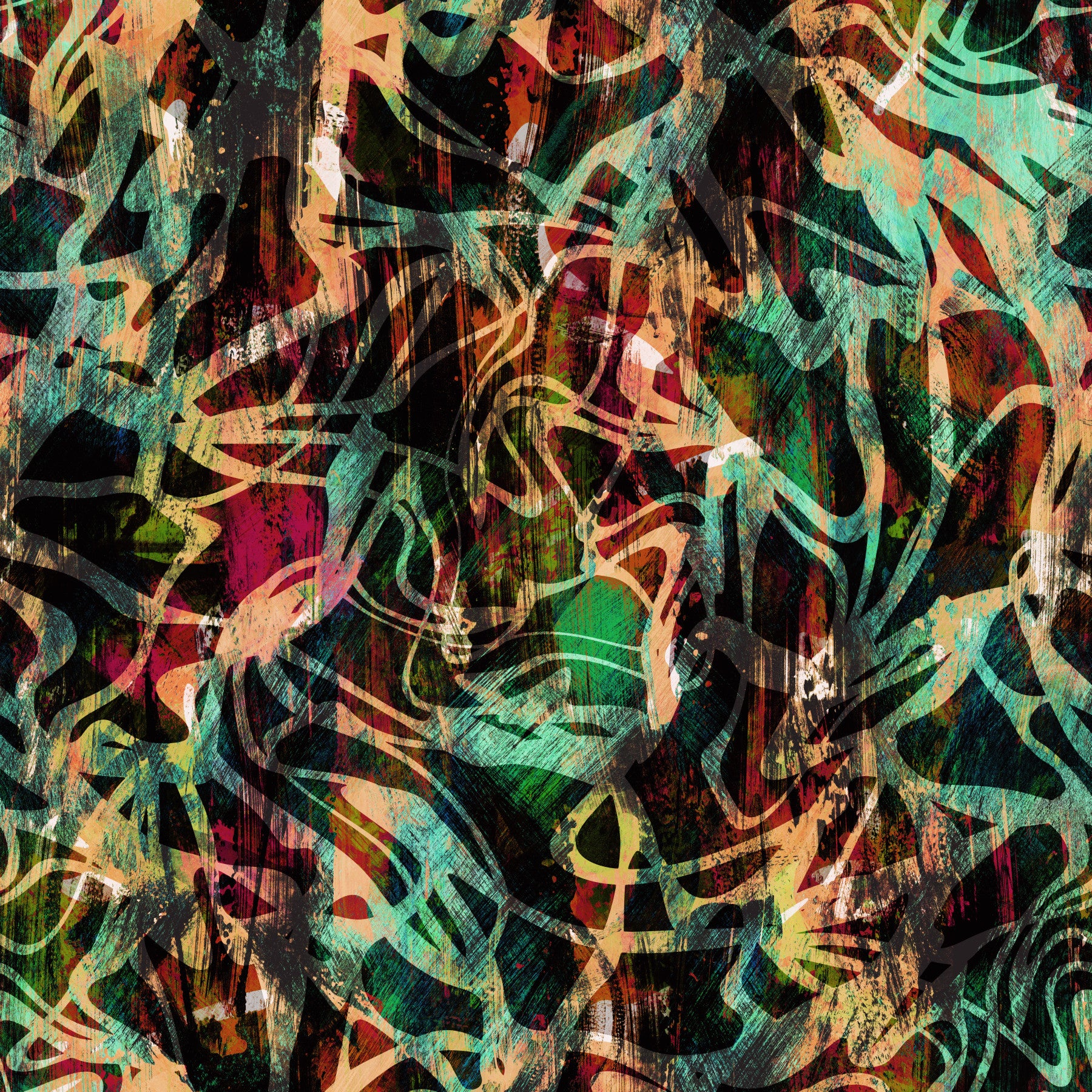 Abstract Painted Expression Wallpaper⁠