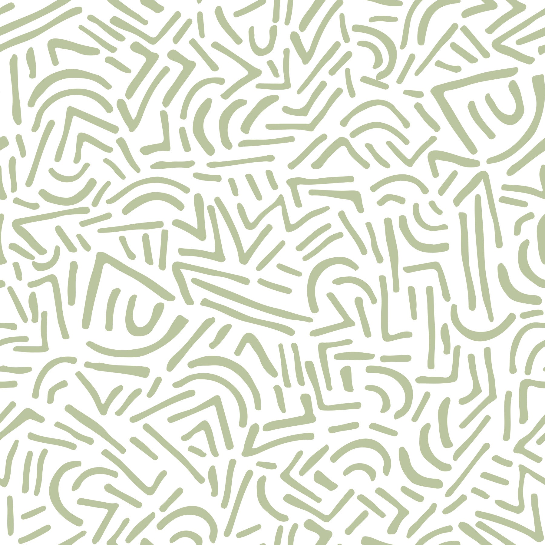Sage Organic Rhythmic Sketch Wallpaper⁠