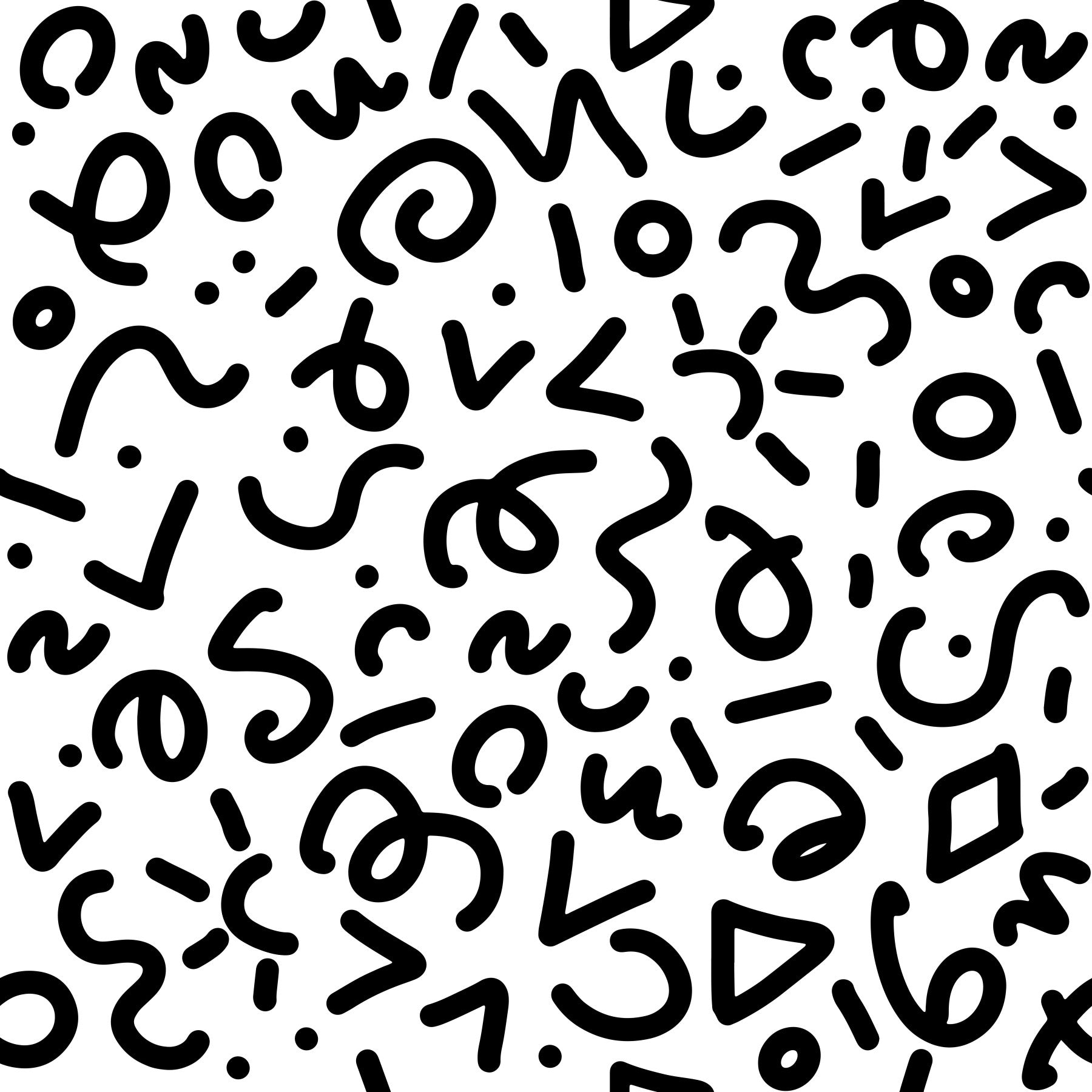Abstract Monochrome Doodles Wallpaper⁠