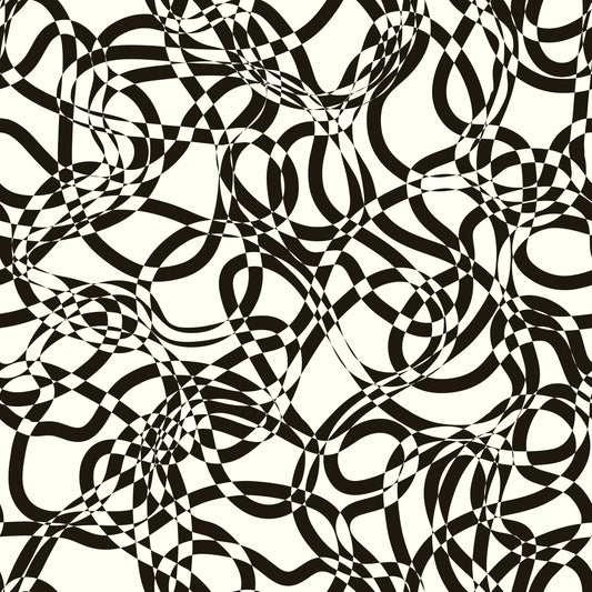 Interwoven Monochromatic Curves Wallpaper⁠