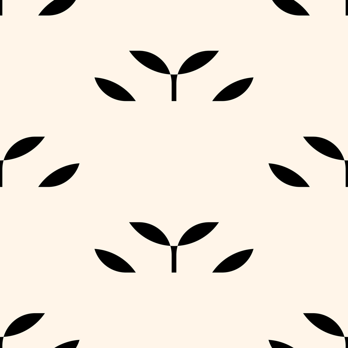 Minimalist Black Leaf Motif Wallpaper⁠ in your room — zoomed