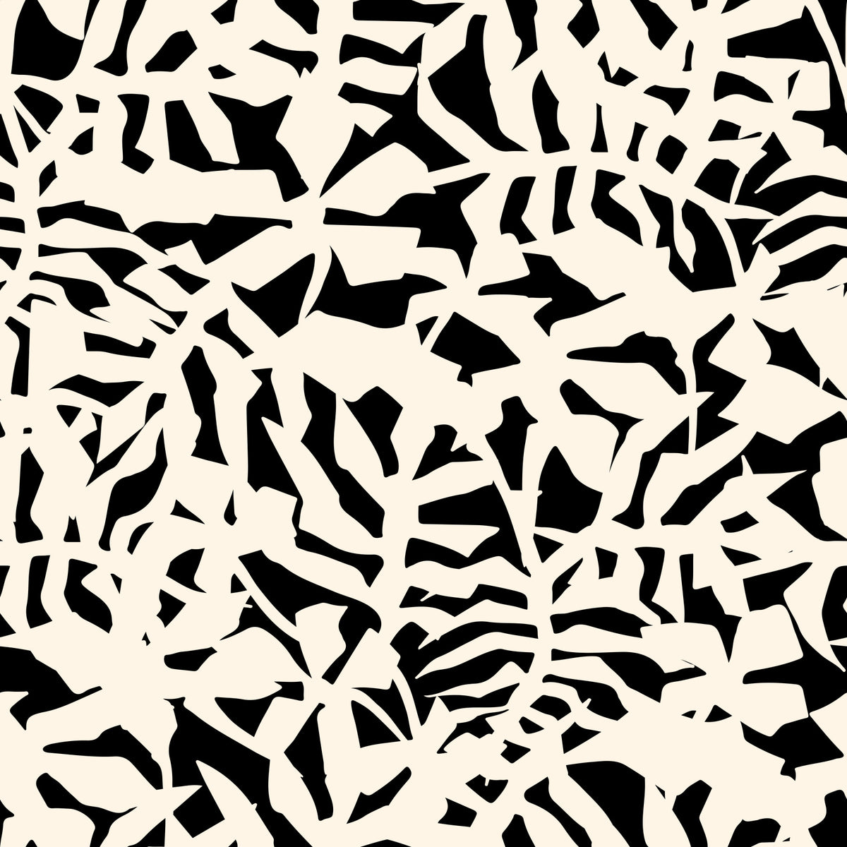 Graphic Botanical Silhouette Wallpaper⁠ in your room — zoomed