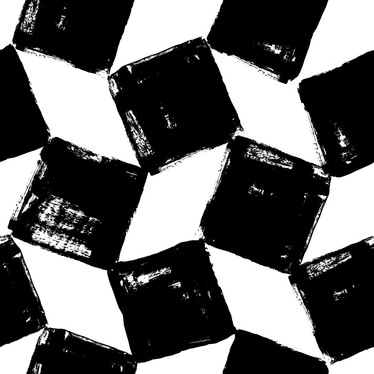 Monochrome Square Brushwork Wallpaper⁠ in your room