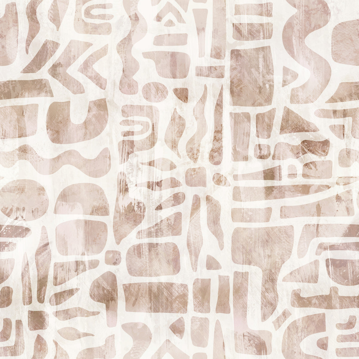 Soft Earthy Abstract Collage Wallpaper⁠ in your room