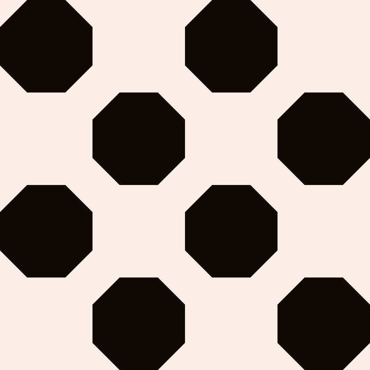 Minimalist Black Octagon Grid Wallpaper⁠ in your room — zoomed