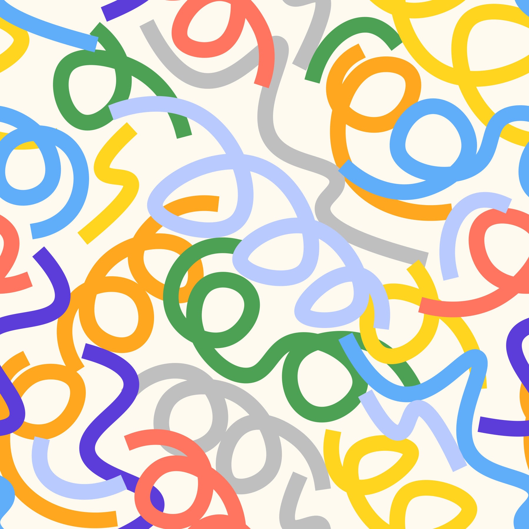 Playful Rainbow Swirls Wallpaper⁠