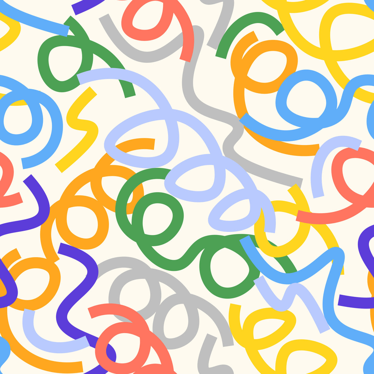 Playful Rainbow Swirls Wallpaper⁠ in your room