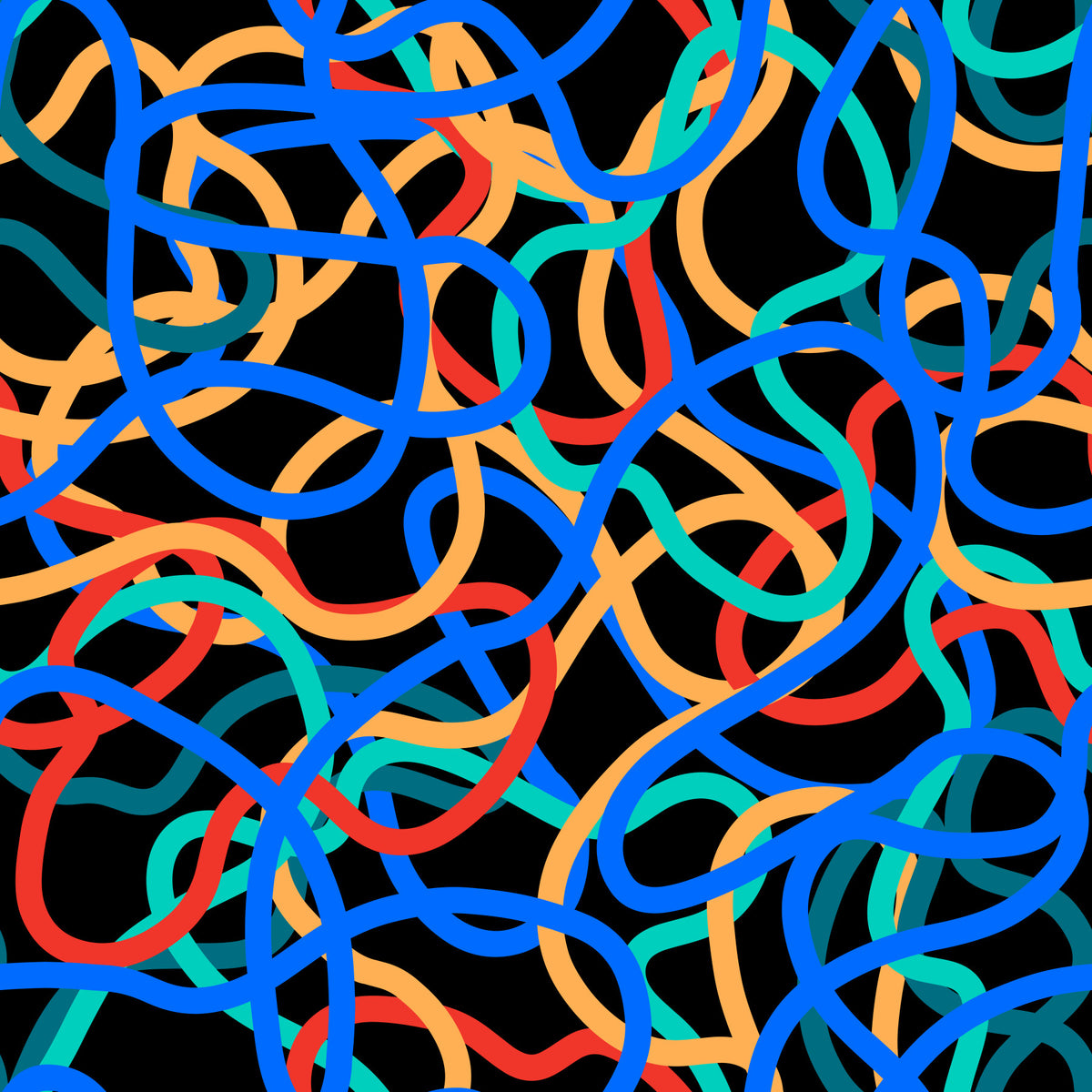 Interwoven Retro Curves Wallpaper⁠ in your room — zoomed