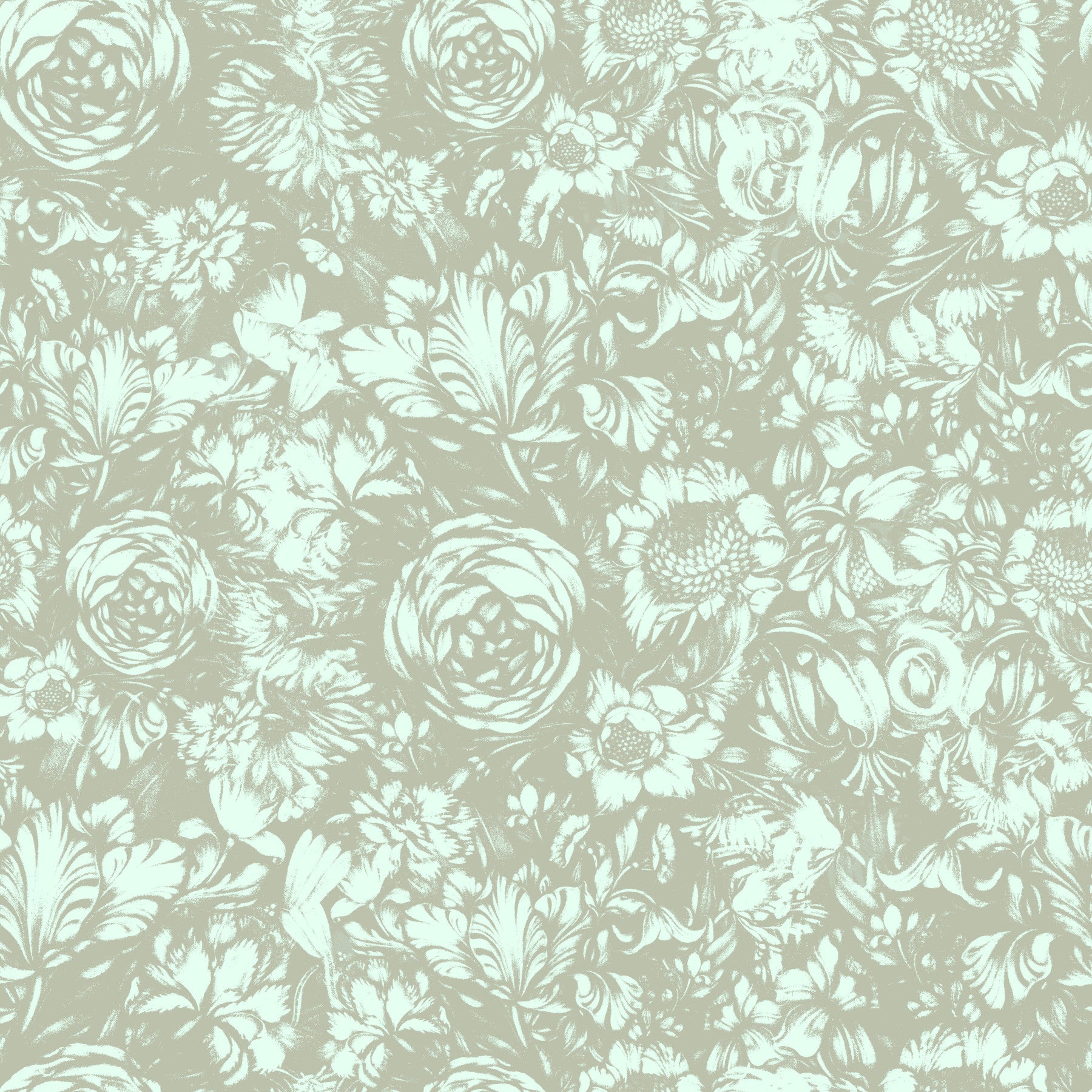 Heritage Floral Line Art Design Wallpaper⁠