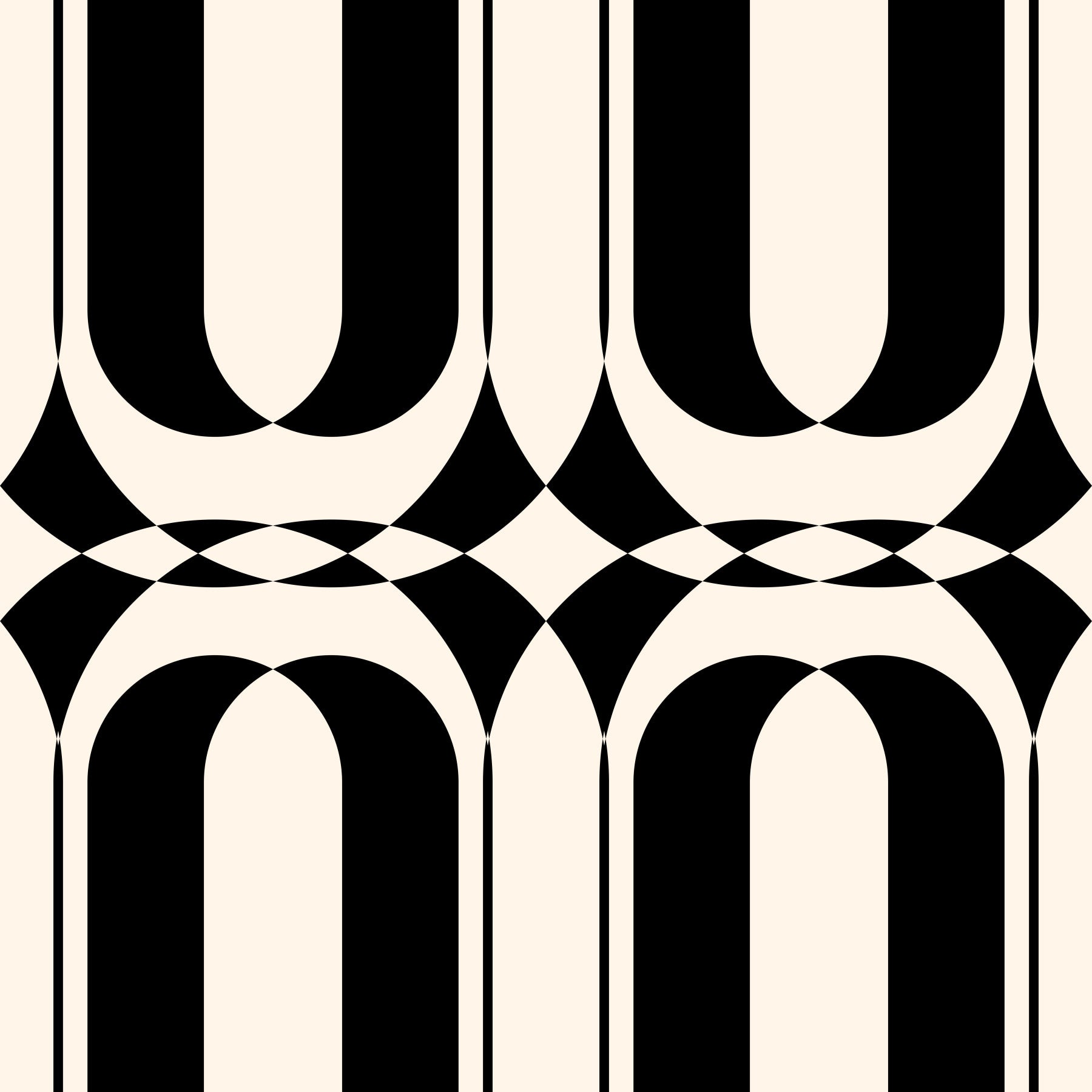 Graphic Interlocking Curves Wallpaper⁠
