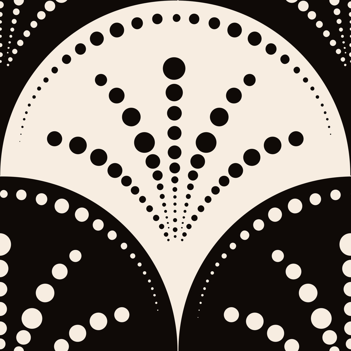 Abstract Radiating Circle Motif Wallpaper⁠ in your room