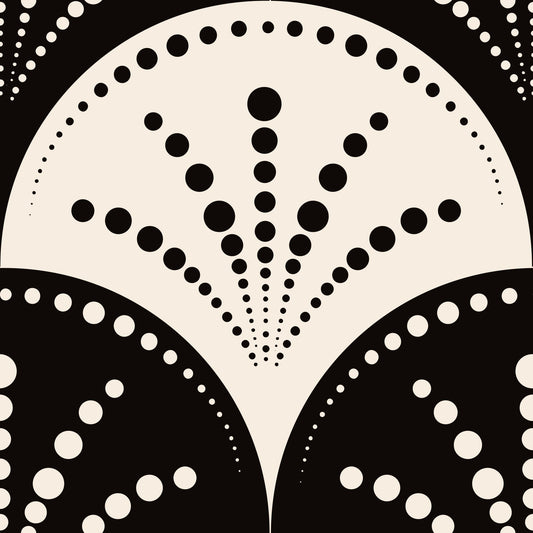 Abstract Radiating Circle Motif Wallpaper⁠