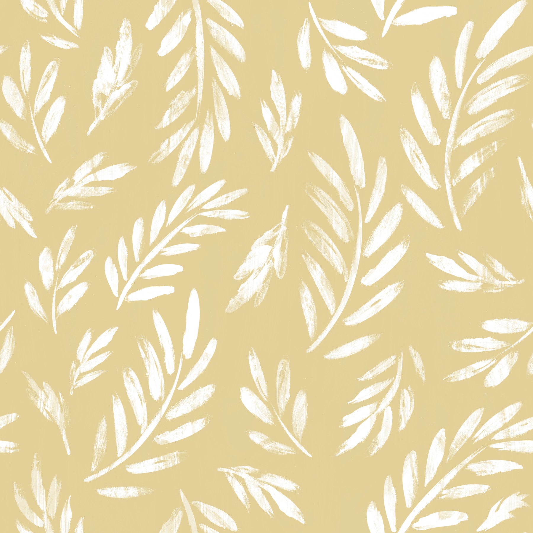 Golden Foliage Strokes Wallpaper⁠