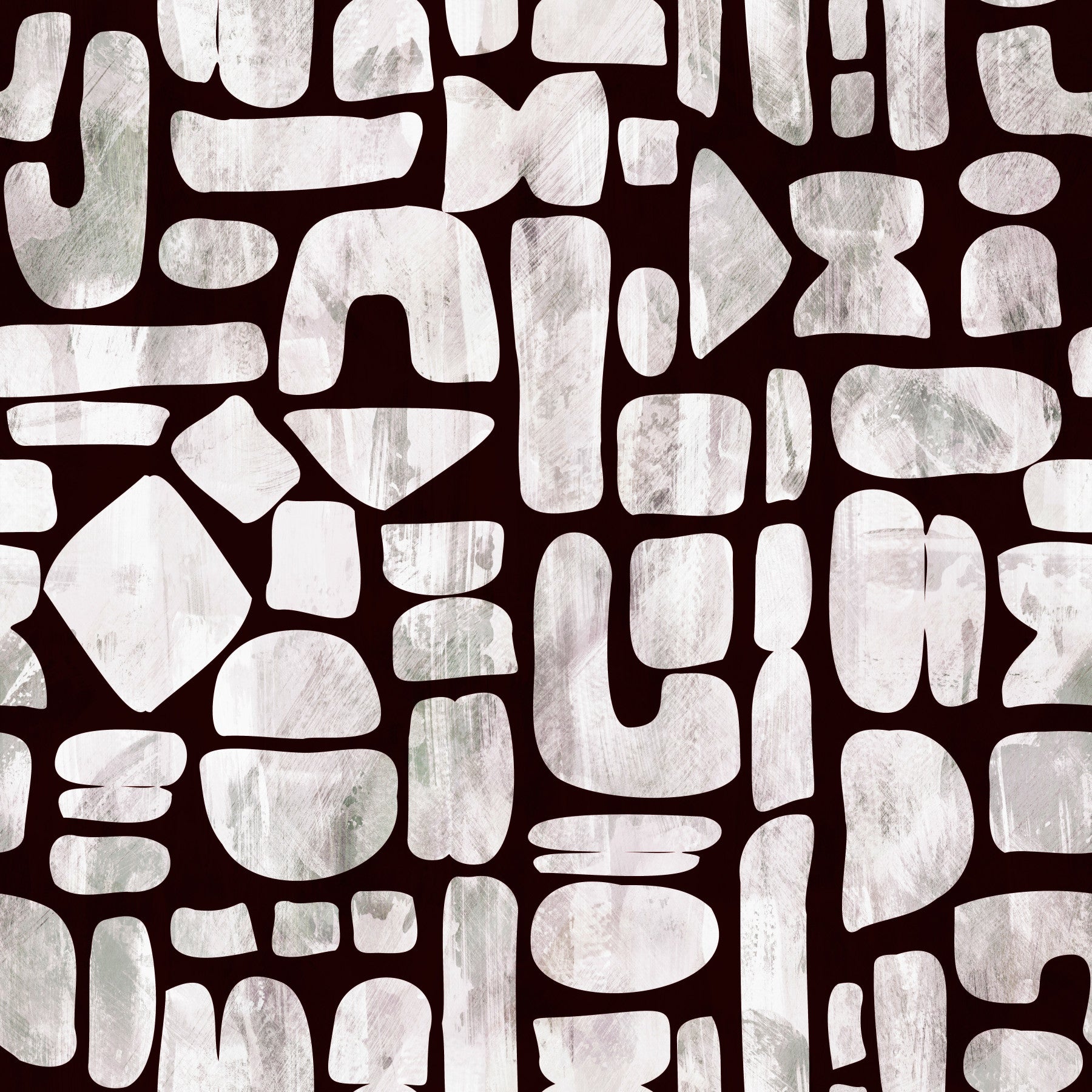 Abstract Painted Shapes Pattern Wallpaper⁠