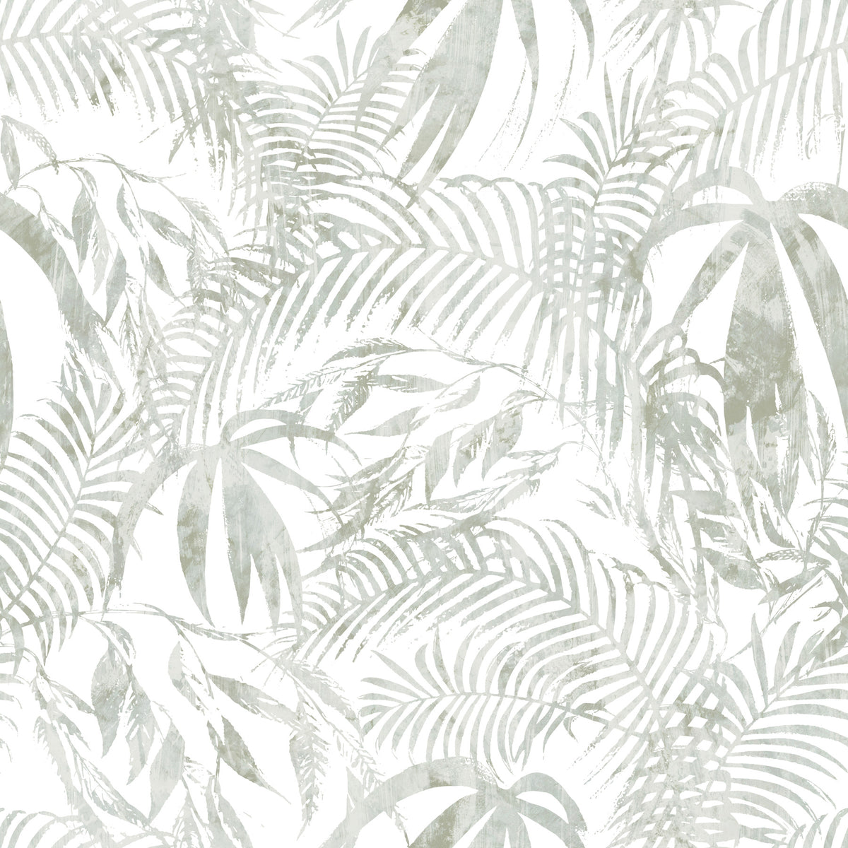 Muted Palm Leaf Silhouette Wallpaper⁠ in your room — zoomed