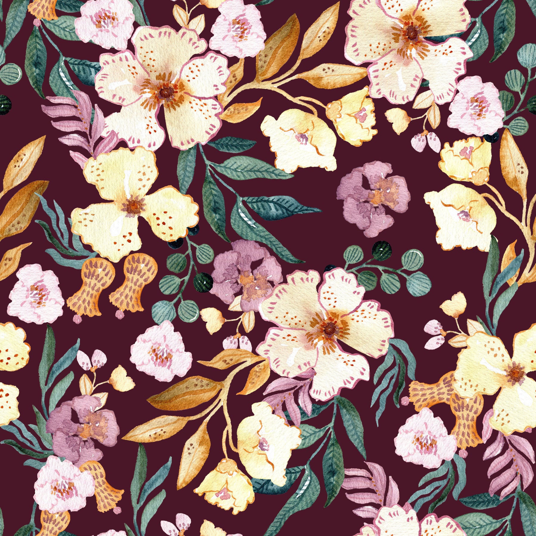 Rustic Garden Watercolor Wallpaper⁠
