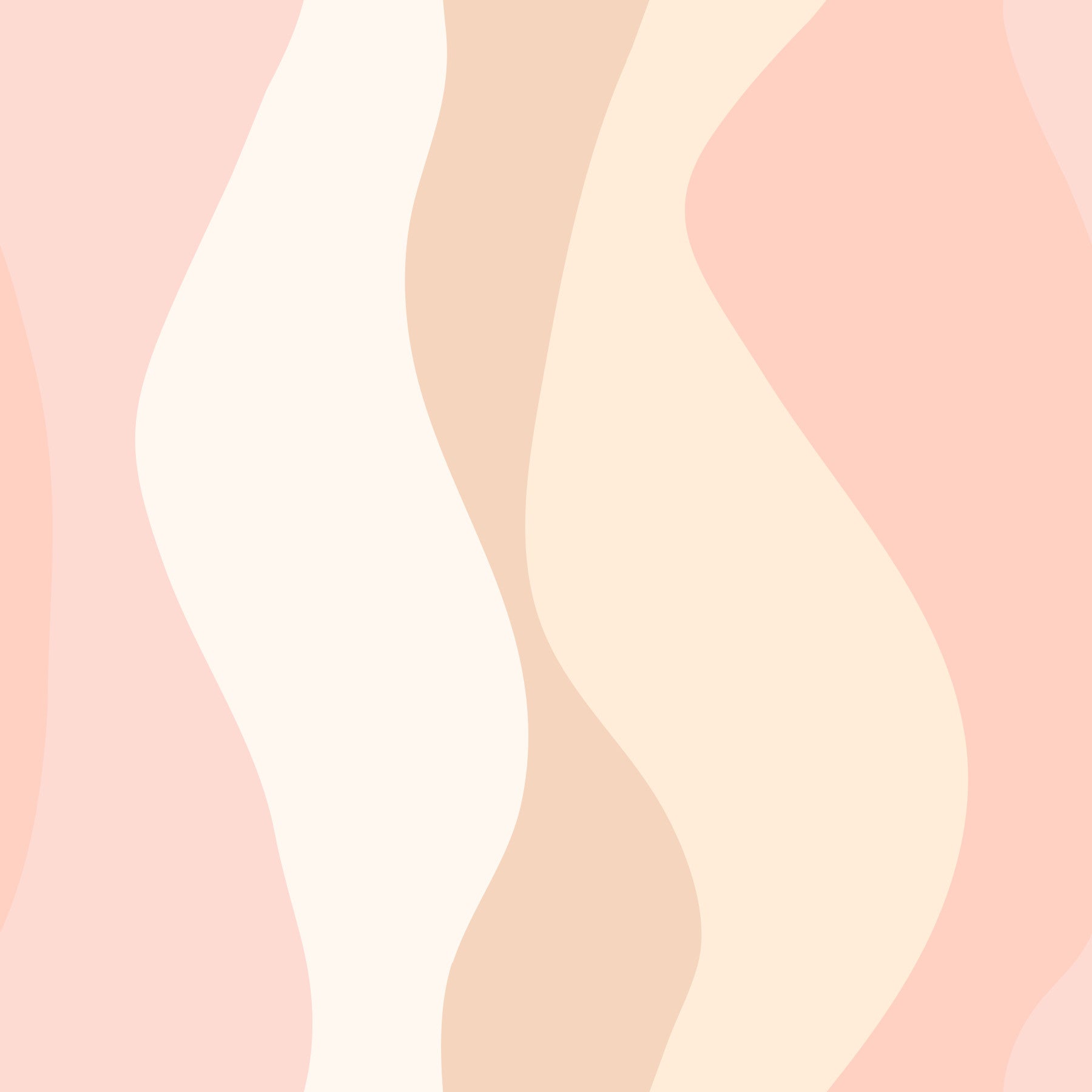 Soft Blush Wavy Stripes Wallpaper⁠
