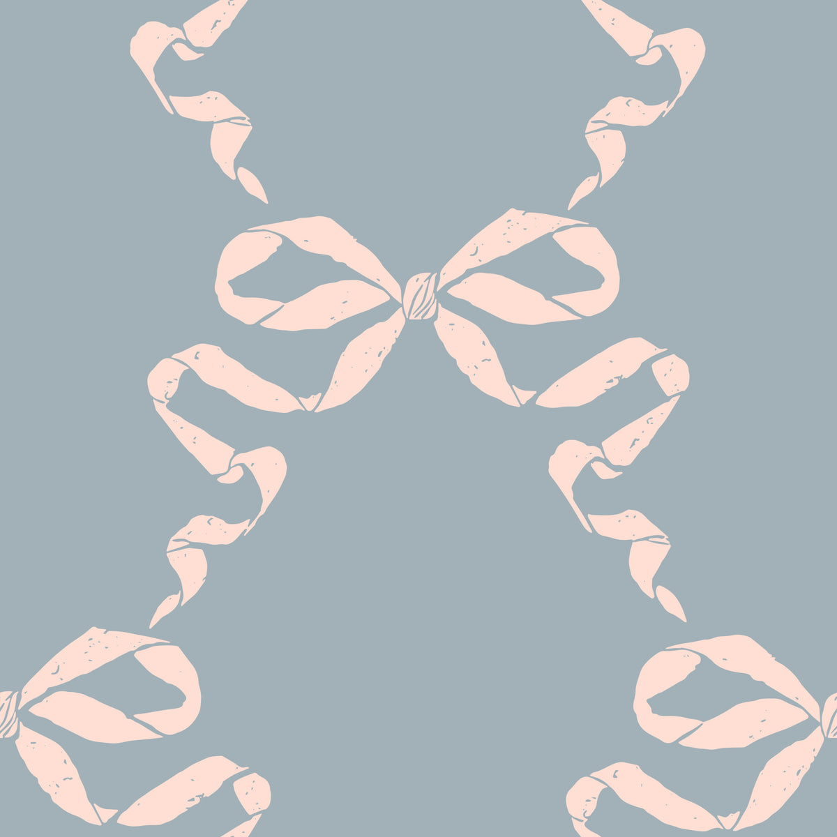Vintage Pastel Bow Print Wallpaper⁠ in your room