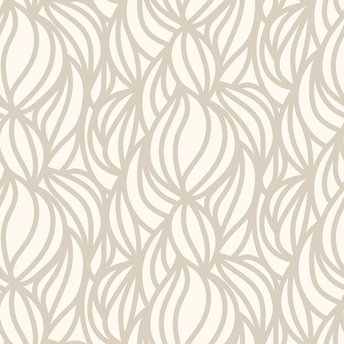 Cream Swirl Geometric Wallpaper⁠ in your room — zoomed