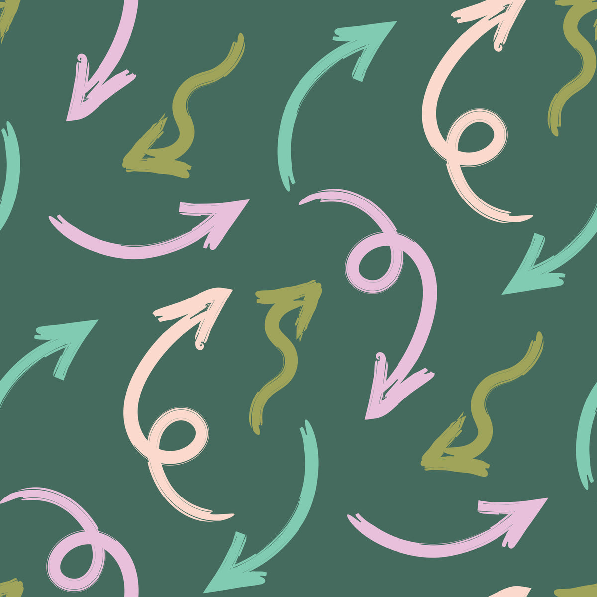 Modern Pastel Arrow Trail Wallpaper⁠