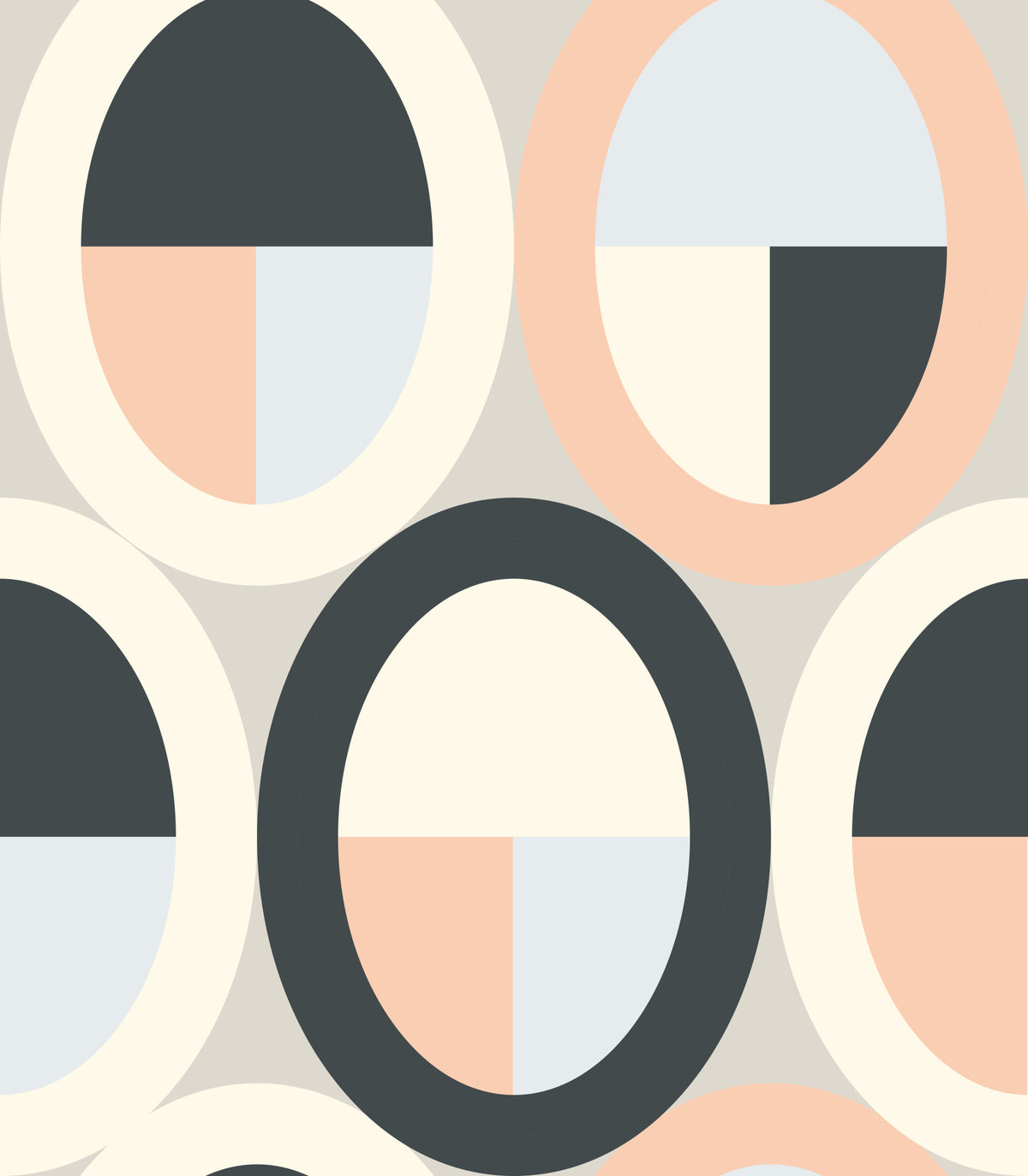 Minimalist Oval Geometry Wallpaper⁠ in your room