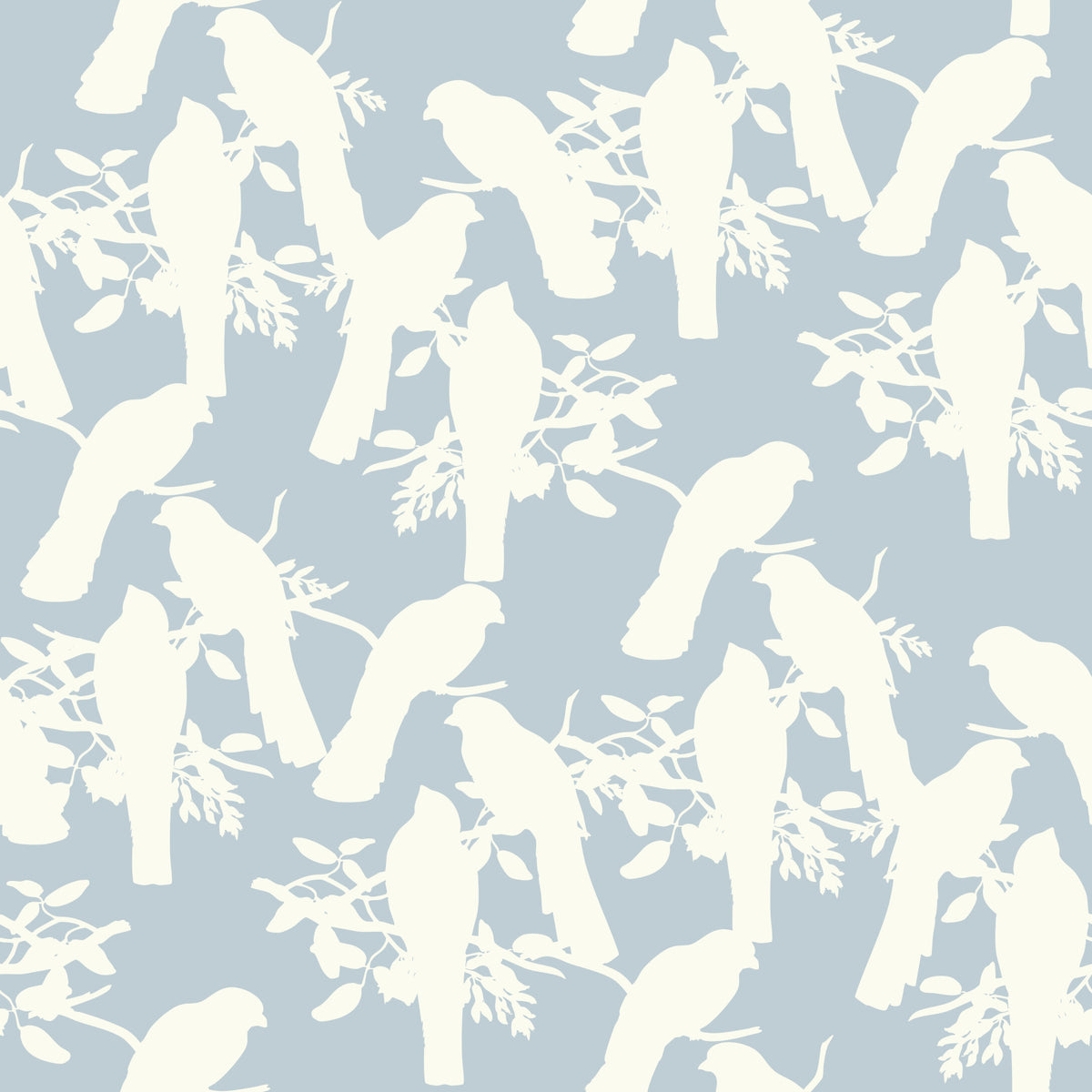 Minimalist Bird Branch Illustration Wallpaper⁠ in your room — zoomed