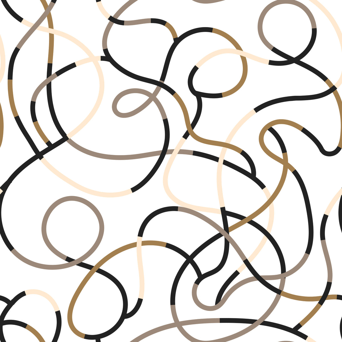 Abstract Organic Line Grid Wallpaper⁠ in your room — zoomed
