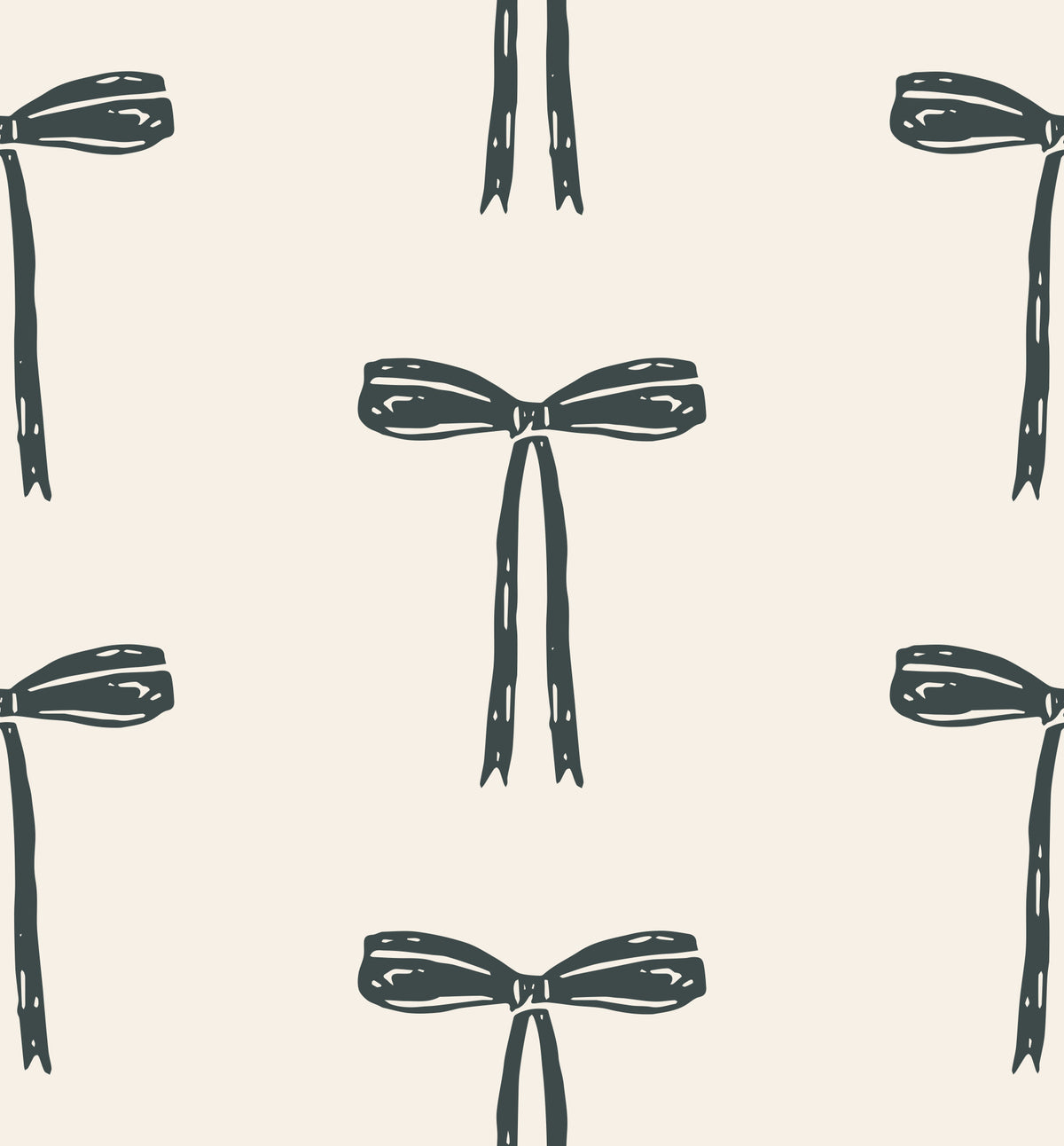 Minimalist Hand-Drawn Bows Wallpaper⁠ in your room — zoomed