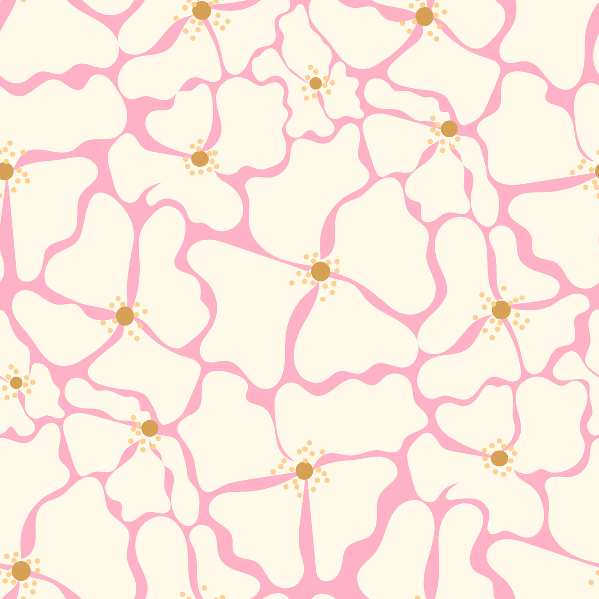 Blush Petal Flow Wallpaper⁠ in your room