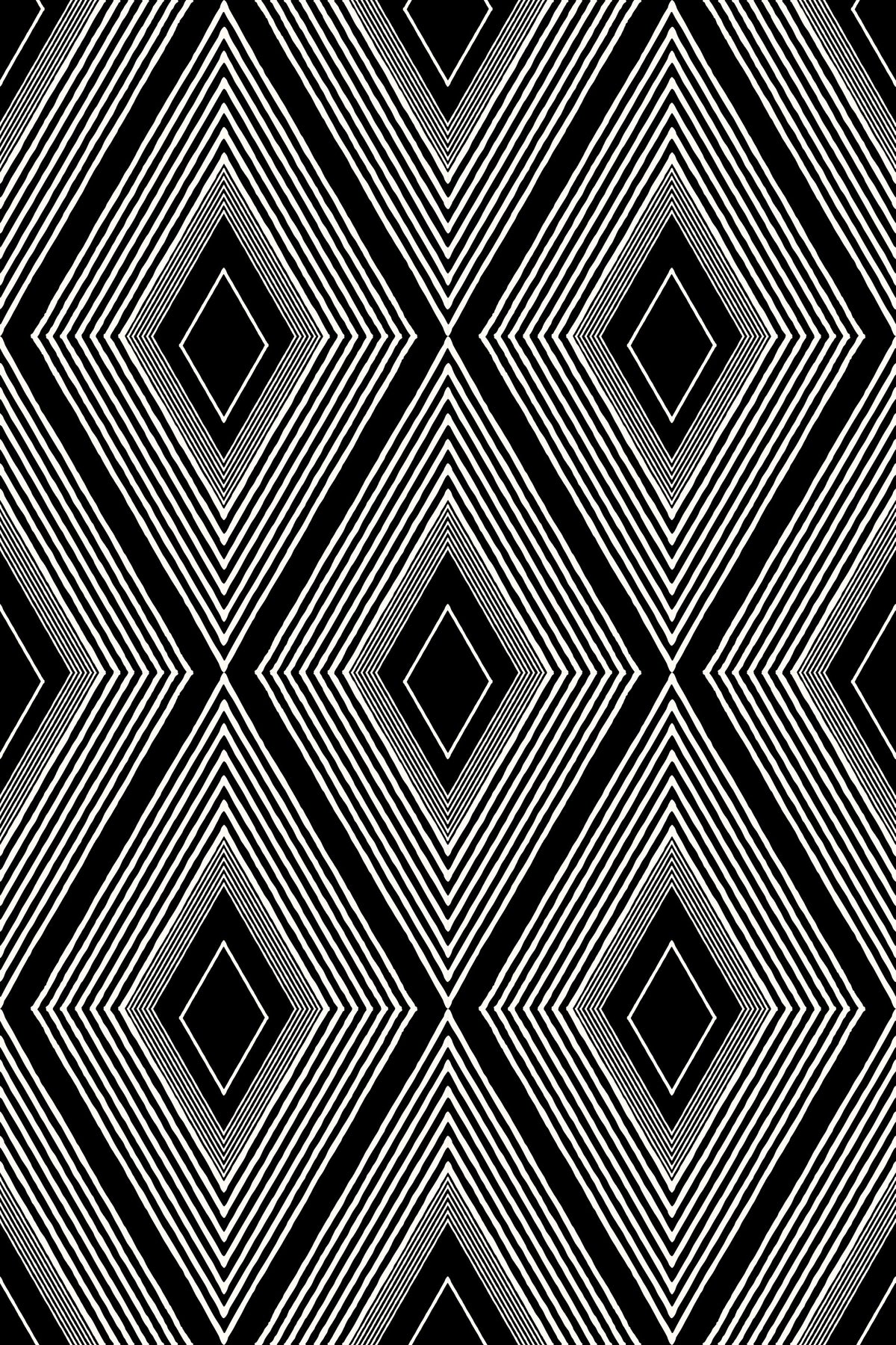 Monochromatic Geometric Diamond Lattice Wallpaper⁠