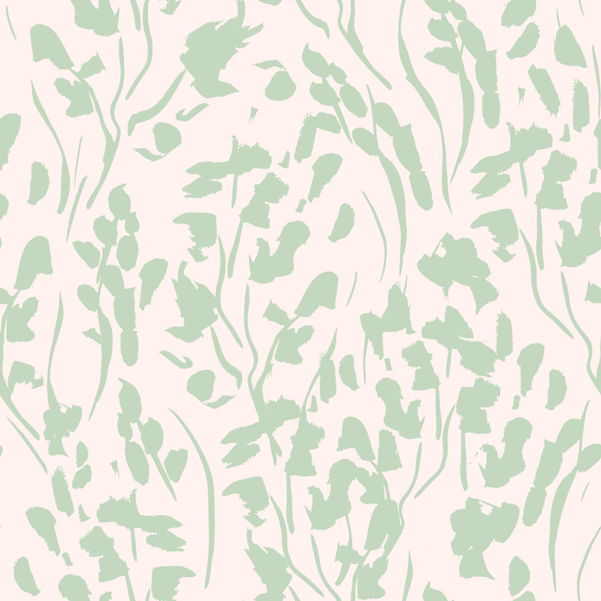 Soft Sage Botanical Brushstrokes Wallpaper⁠ in your room