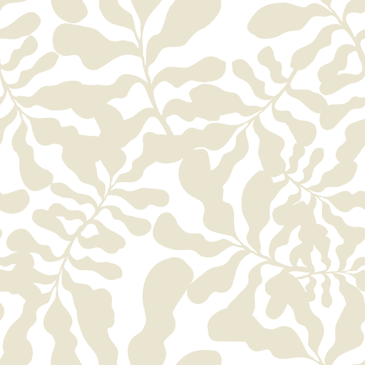 Organic Muted Leaf Silhouette Wallpaper⁠ in your room — zoomed
