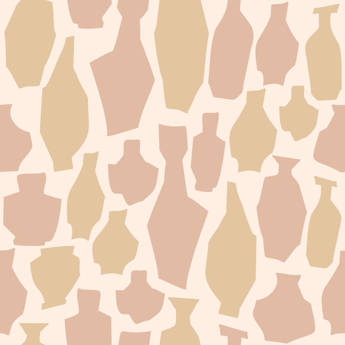 Abstract Vase Ceramic Motif Wallpaper⁠ in your room — zoomed