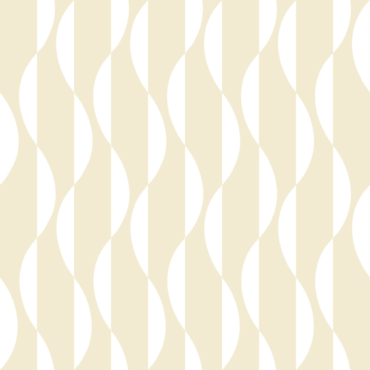 Cream and White Wavy Line Geometry Wallpaper⁠ in your room