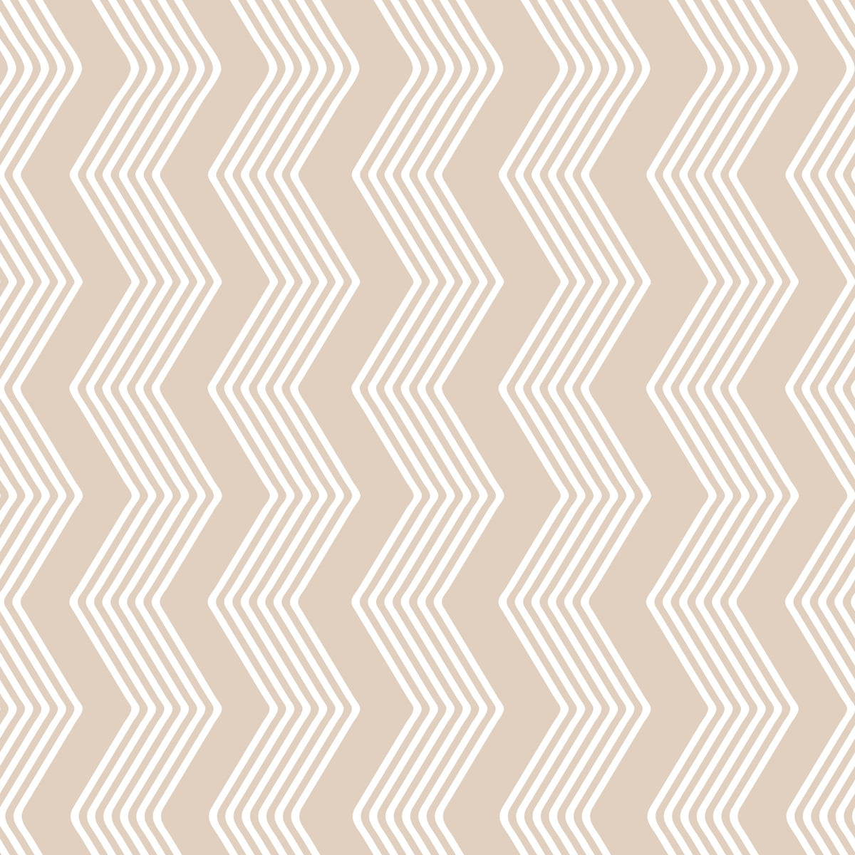 Beige Zigzag Line Pattern Wallpaper⁠ in your room — zoomed