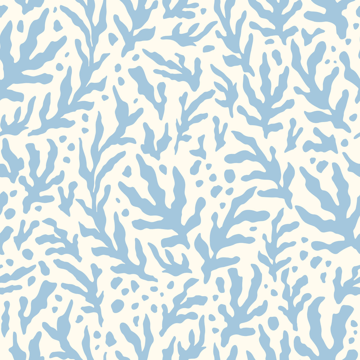 Abstract Seaweed Blue Pattern Wallpaper⁠ in your room