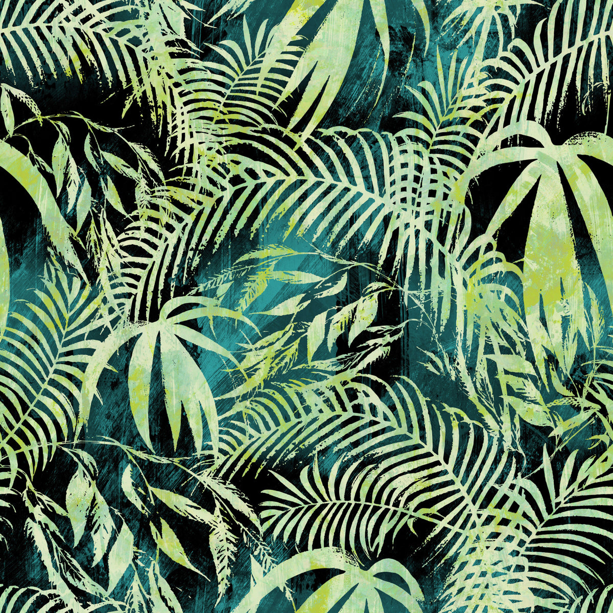 Abstract Tropical Palm Overlay Wallpaper⁠ in your room — zoomed