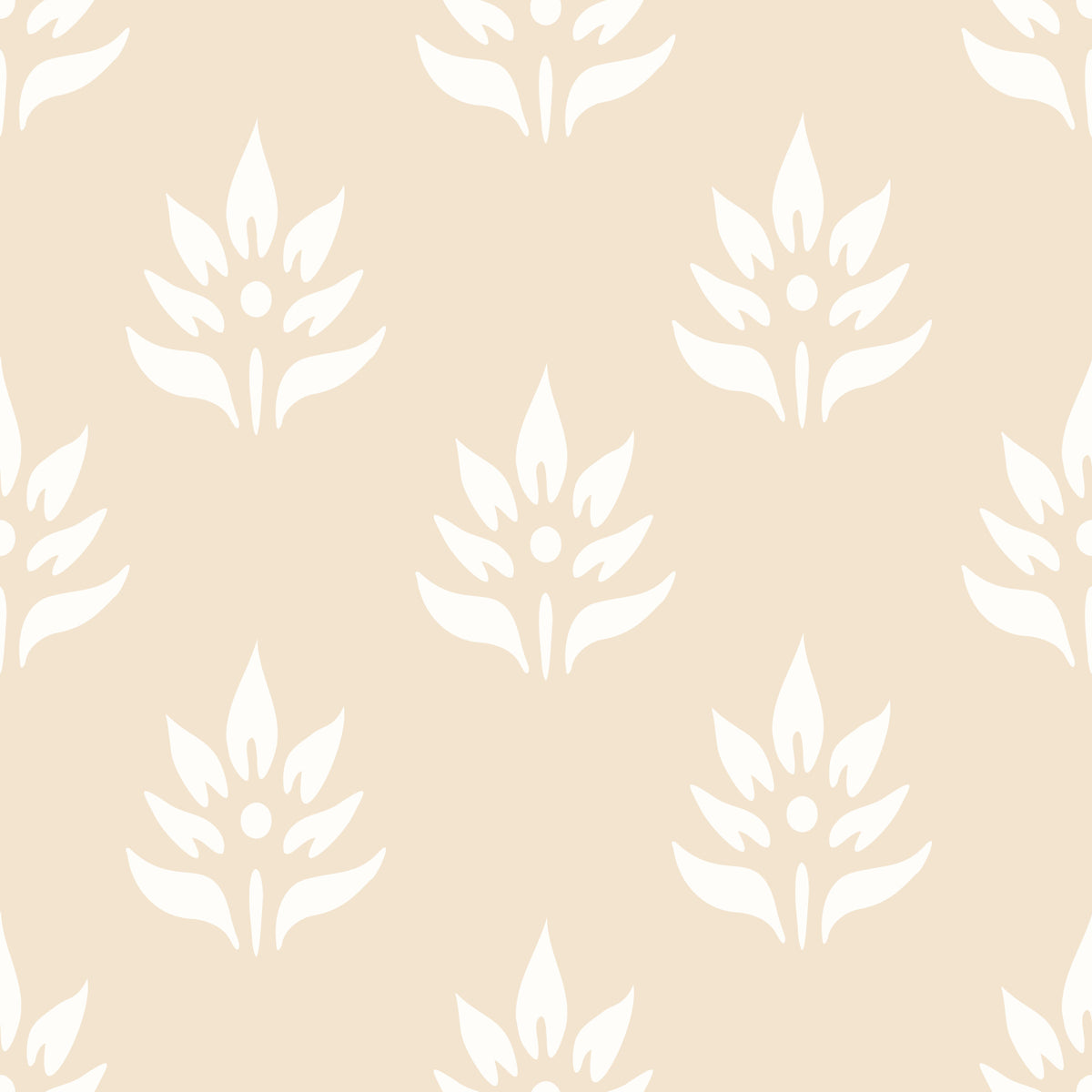 Minimalist Botanical Motif Wallpaper⁠ in your room