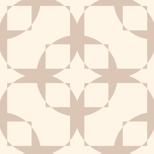 Geometric Intersection Cream Wallpaper⁠