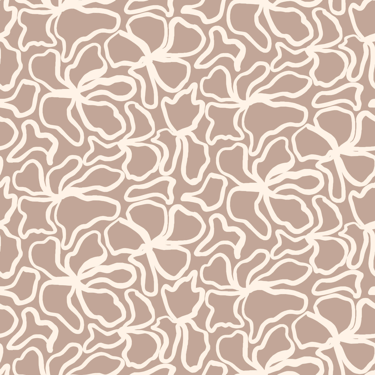 Soft Fluid Botanical Shapes Wallpaper⁠ in your room