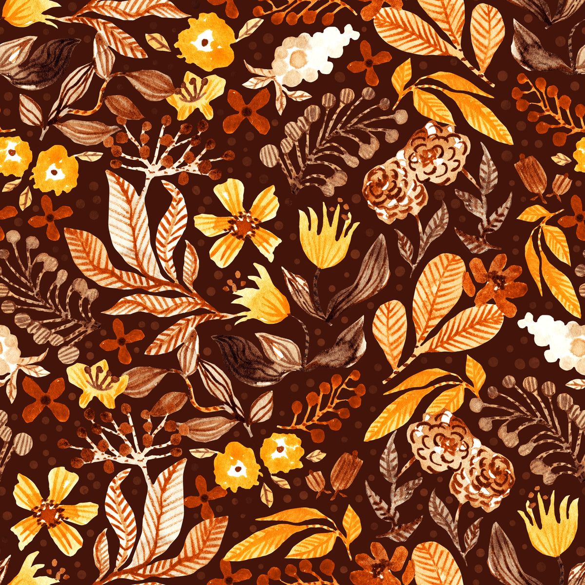 Autumn Botanical Harvest Wallpaper⁠ in your room