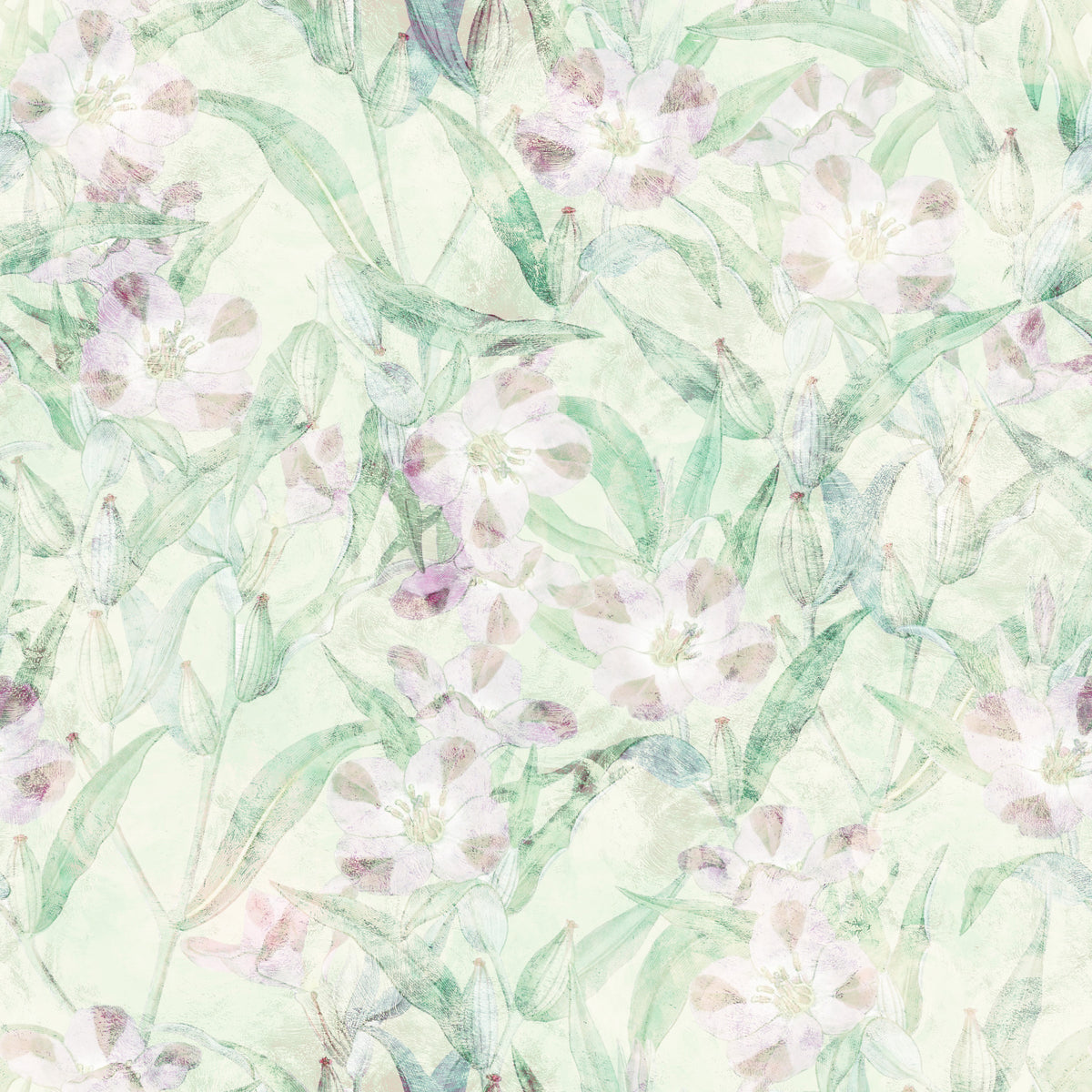Soft Sage Botanical Garden Wallpaper⁠ in your room