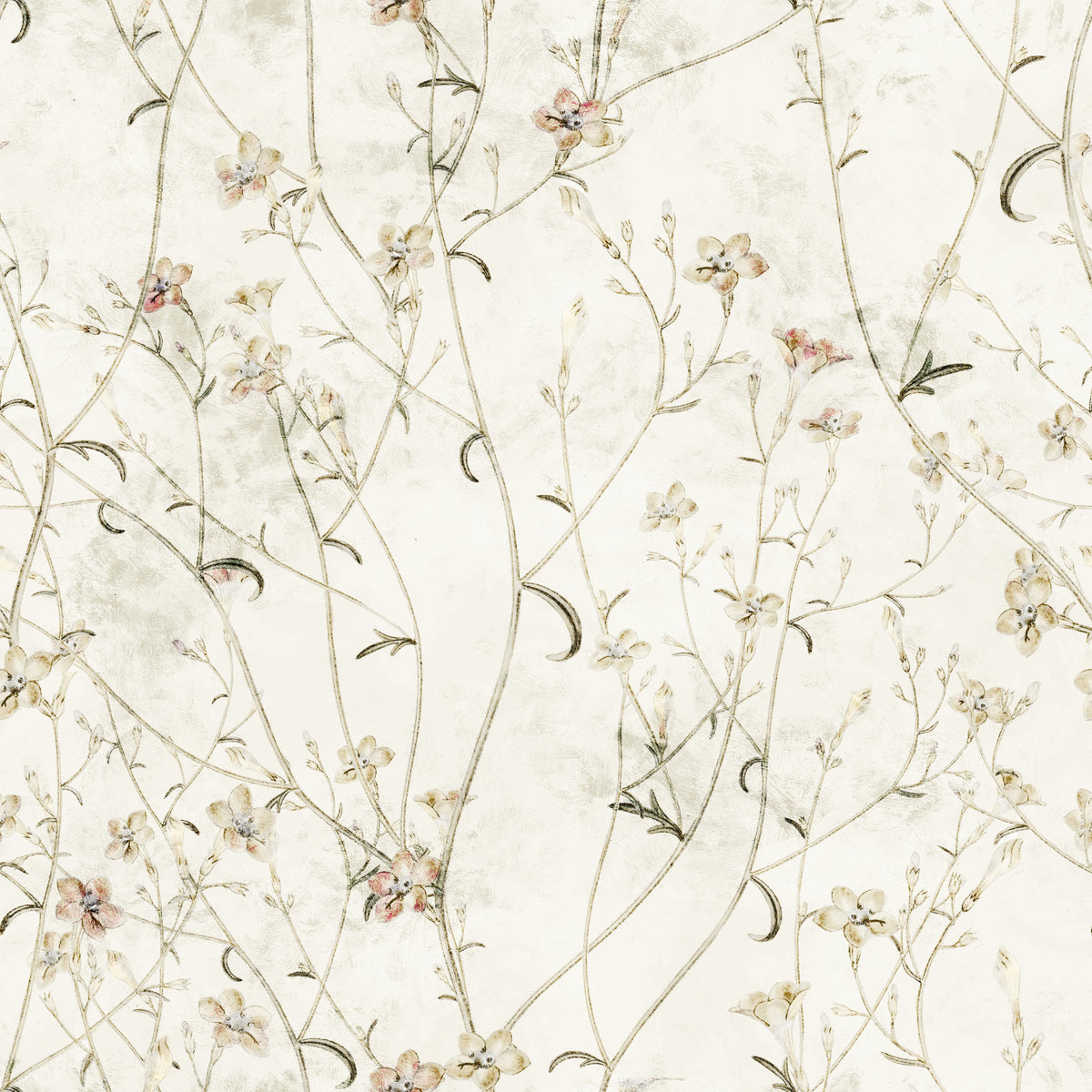 Ethereal Meadow Wildflower Sketch Wallpaper⁠ in your room — zoomed