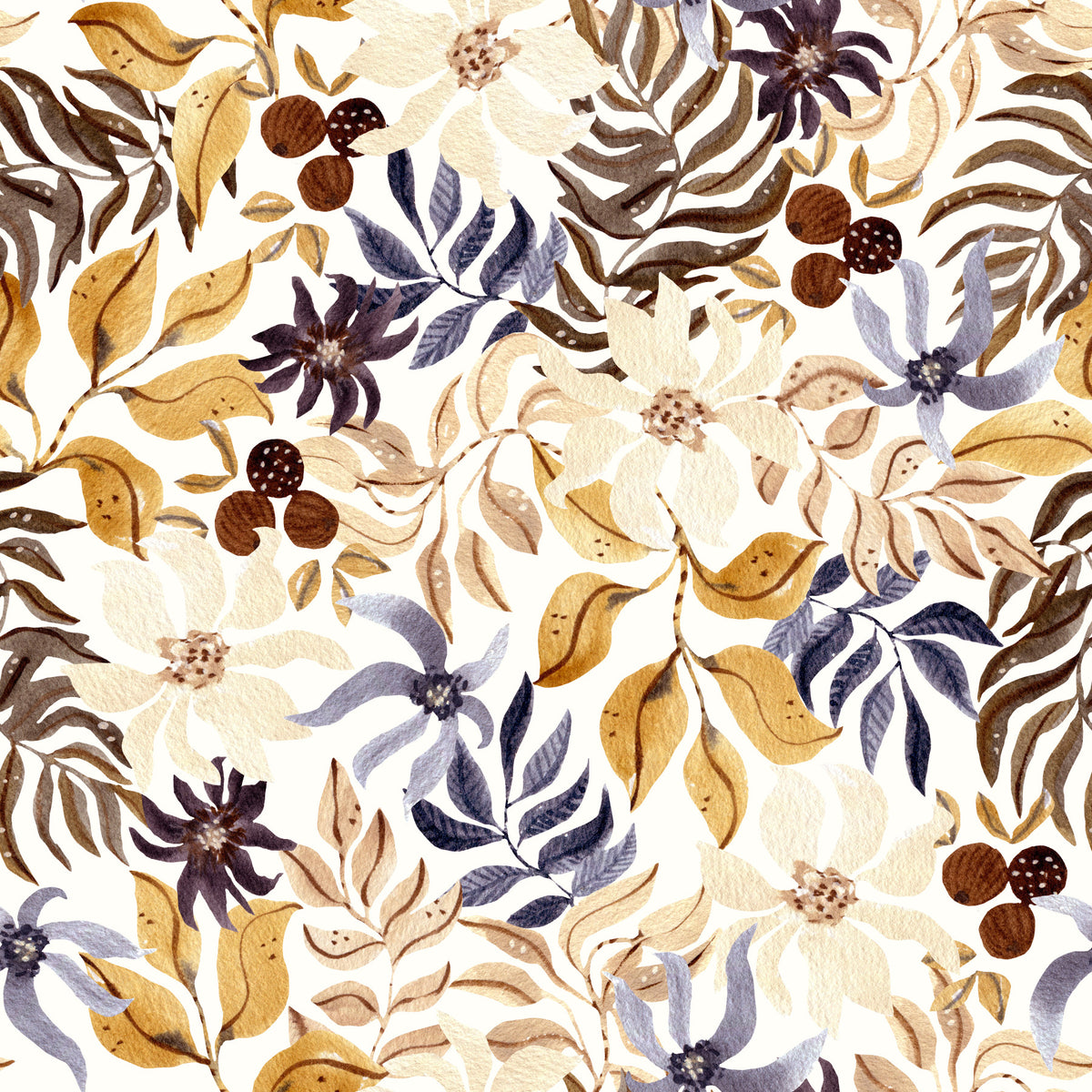 Autumn Harvest Botanical Wallpaper⁠ in your room