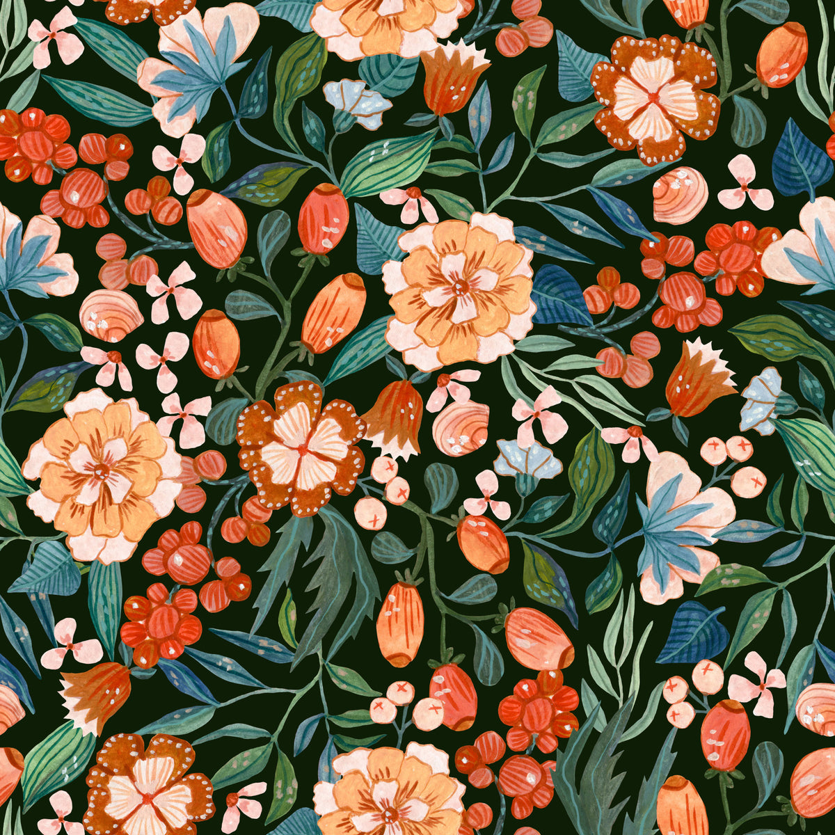 Enchanted Garden Foliage Wallpaper⁠ in your room