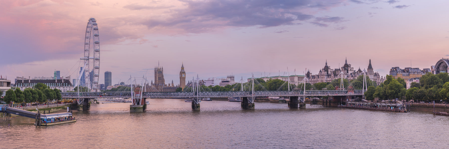 Thames Sunset Skyline Wall Mural