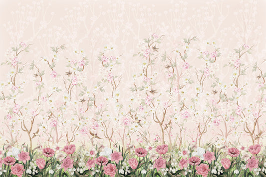 Blossoming Garden Meadow Wall Mural