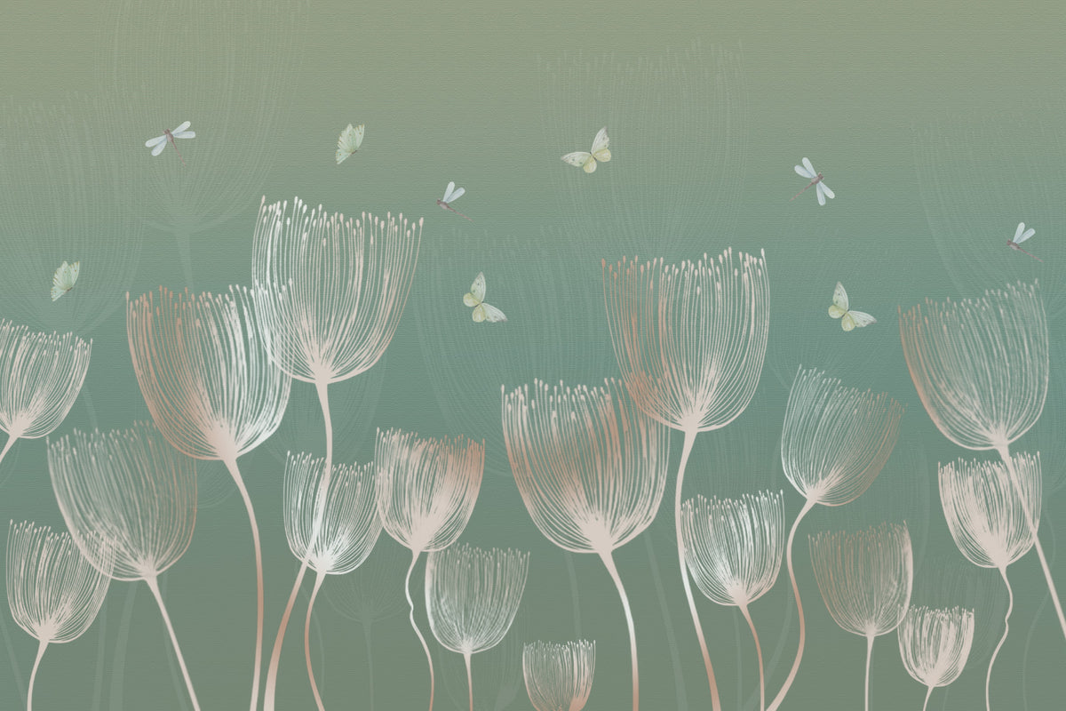 Ethereal Meadow Whispers Wall Mural in your room