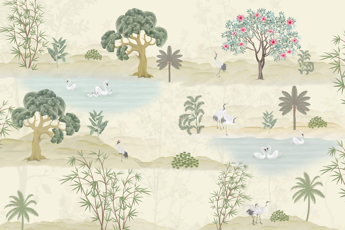 Ethereal Garden Sanctuary Wall Mural in your room